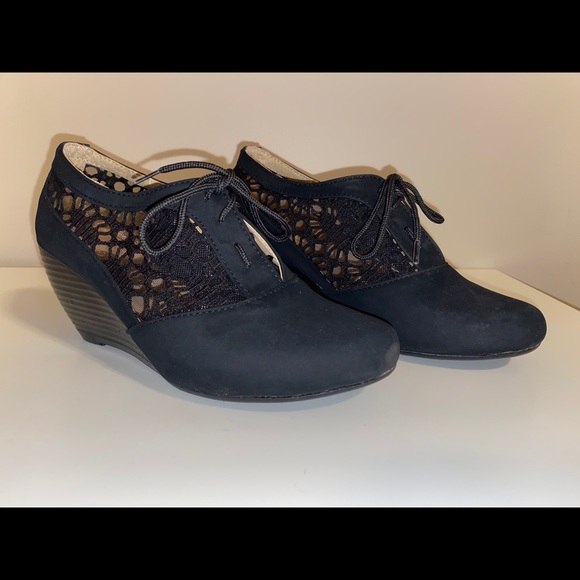 Black mini wedges with mesh - Picture 5 of 5